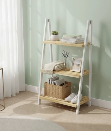 ESTANTE DECORATIVO ORGANIZADOR 3 NIVELES ESTILO ESCALERA JHN - 7
