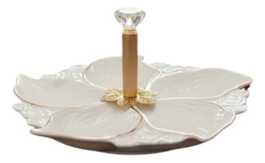 BANDEJA SERVIR DECORATIVA DISEÑO FLORAL ELEGANCIA JHN - 3