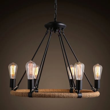 LÁMPARA COLGANTE TECHO ESTILO RETRO LOFT MODERNA RONDON - 1
