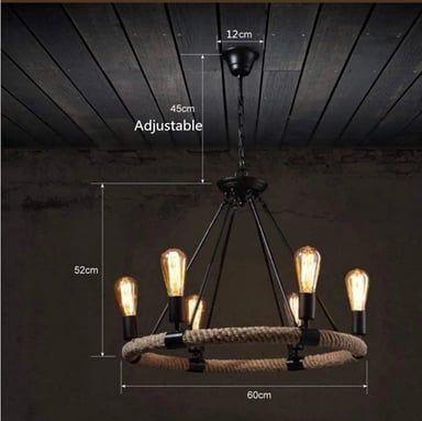 LÁMPARA COLGANTE TECHO ESTILO RETRO LOFT MODERNA RONDON - 3