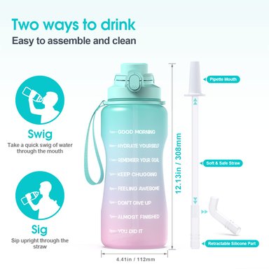 TERMO BOTELLA AGUA MOTIVACIONAL COOLERS HIDRATACIÓN RONDON - 6