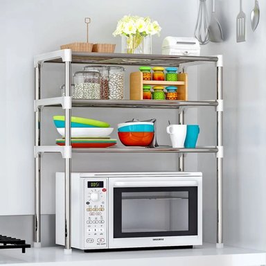 ESTANTE COCINA MICROONDAS ORGANIZADOR AJUSTABLE MULTIUSO JER - 1