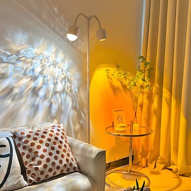 LÁMPARA PIE AJUSTABLE LED ONDAS DINÁMICAS DOBLE CABEZAL - 9