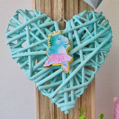 SET 5 CORAZON MIMBRE CORAZON COLGANTE HOGAR NORDICO LAU - 5