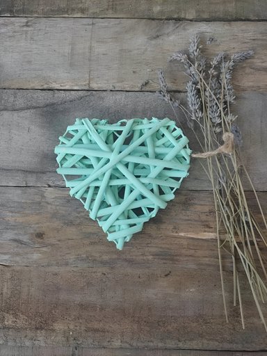 SET 5 CORAZON MIMBRE CORAZON COLGANTE HOGAR NORDICO LAU - 7