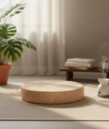 COJIN DECORATIVO MULTIFUNCIONAL REDONDO NATURAL YOGA JHN - 10