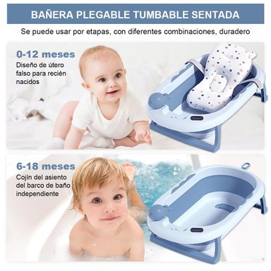 TINA BAÑO BAÑERA PLEGABLE BEBÉ SENSOR TEMPERATURA RONDON - 9