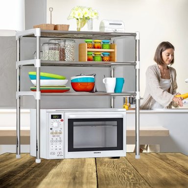 ESTANTE COCINA MICROONDAS ORGANIZADOR AJUSTABLE MULTIUSO JER - 3