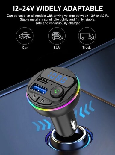 TRANSMISOR MANOS LIBRE CUTX G46 CARRO USB AUDIO MICROFONO LAU - 4