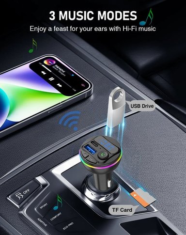 TRANSMISOR MANOS LIBRE CUTX G46 CARRO USB AUDIO MICROFONO LAU - 5