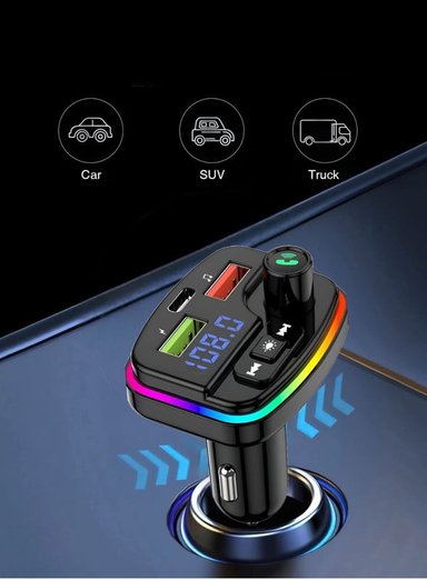 TRANSMISOR MANOS LIBRES CUTX BLUETOOTH CARRO M13 AUDIO USB LAU - 5