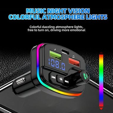 TRANSMISOR MANOS LIBRES CUTX BLUETOOTH CARRO M13 AUDIO USB LAU - 9
