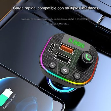 TRANSMISOR MANOS LIBRES CUTX CARRO L06 AUDIO MICROFONO LAU - 7