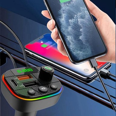 TRANSMISOR MANOS LIBRES CUTX CARRO L06 AUDIO MICROFONO LAU - 8