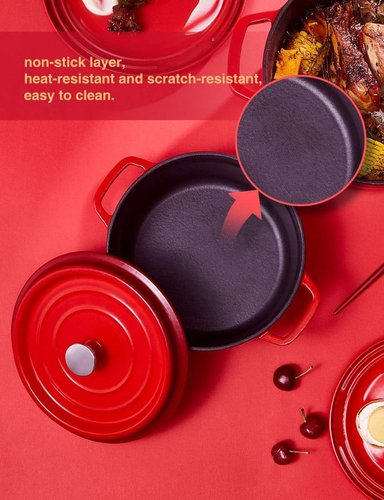 OLLA HOLANDESA RESISTENTE ESTOFAR HORNEAR ASADO COCINA LAU - 6