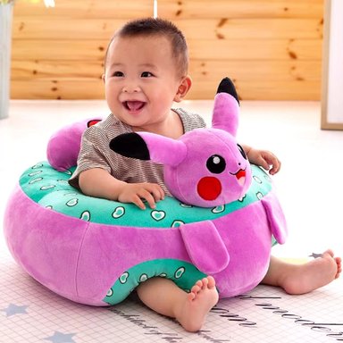 COJÍN SILLÓN APRENDIZAJE BEBÉ APOYO ANIMALES JHN MULTICOLOR - 6