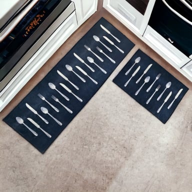 ALFOMBRA CONTEMPORÁNEA MODERNA COCINA 2 PIEZAS ANTIDESLIZANTE ENTRADA BAÑO JHN 60 X 40 CM - 4