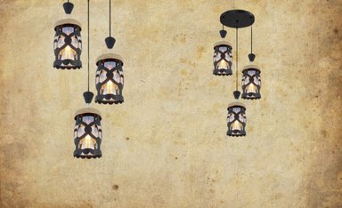 LAMPARA COLGANTE ILUMINACION RETRO VINTAGE 3 LUCES HOGAR LAU - 8