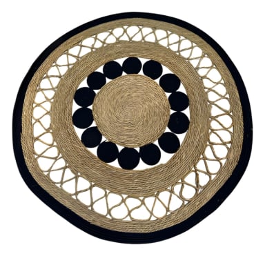 ALFOMBRA DECORATIVA REDONDA PATRON ESTILO GEOME TRICO JHN - 1