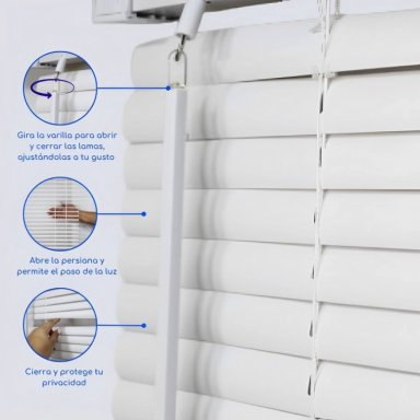 CORTINA ROLLER PERSIANA PVC 80X165 CM VENECIANA MANUALES GUIZA - 3