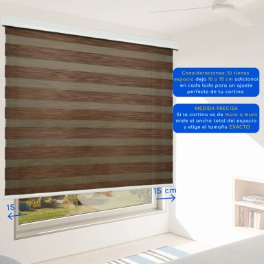 CORTINA ROLLER DUO BLACKOUT 80% DIA Y NOCHE 100 X 240 CM GUIZA - 6