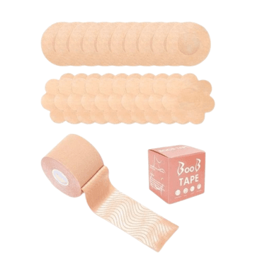 CINTA LEVANTA PECHO GAC1 5CMX5MT + 20 CUBRE PEZONES BOOB TAPE - 1