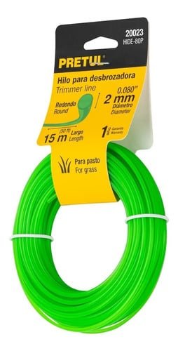 HILO NYLON PARA ORILLADORA 2MM X 15M PRETUL-TRUPER - 1