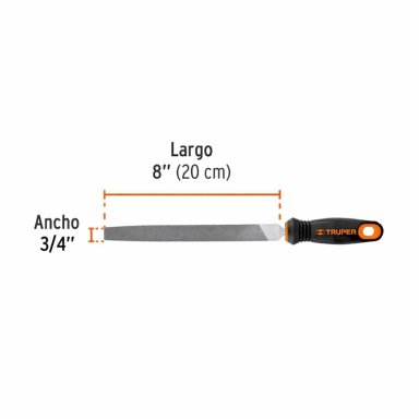 LIMA PLANA, BASTARDA, 8 CON MANGO DOBLE INYECCION TRUPER - 4