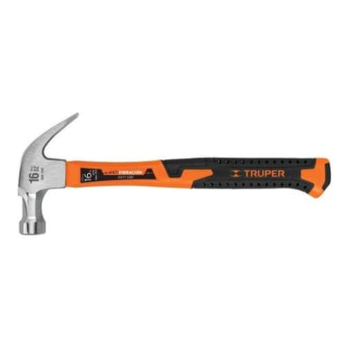 MARTILLO FORJADO UÑA CURVA 16OZ MANGO FIBRA DE VIDRIO TRUPER - 1