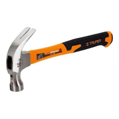 MARTILLO FORJADO UÑA CURVA 16OZ MANGO FIBRA DE VIDRIO TRUPER - 2