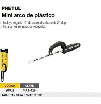 ARCO SIERRA PRETUL (TRUPER) MINI # MAT-12P MANGO ERGONOMICO - 3