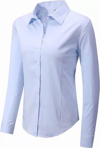 BLUSA DE VESTIR FORMAL PARA MUJER PARA TRABAJAR MANGA LARGA | NEGRO - 1