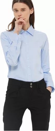 BLUSA DE VESTIR FORMAL PARA MUJER PARA TRABAJAR MANGA LARGA | NEGRO - 3