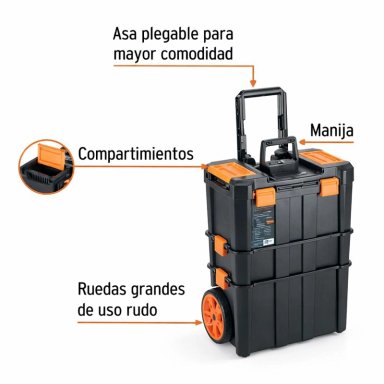 CAJA DE HERRAMIENTAS TRUPER 53LITROS 3 EN 1 DESMONTABLE CON RUEDAS ALTA RESISTENCIA - 3