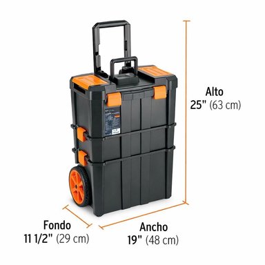 CAJA DE HERRAMIENTAS TRUPER 53LITROS 3 EN 1 DESMONTABLE CON RUEDAS ALTA RESISTENCIA - 6