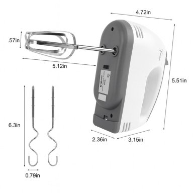 BATIDORA DE MANO ELECTRICA DE COCINA 7 VELOCIDADES - 4