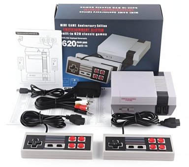 MINI CONSOLA RETRO LCD 620 JUEGOS CLASICOS + 2 CONTRIOLES - 1