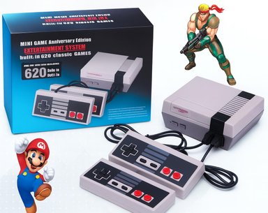 MINI CONSOLA RETRO LCD 620 JUEGOS CLASICOS + 2 CONTRIOLES - 5