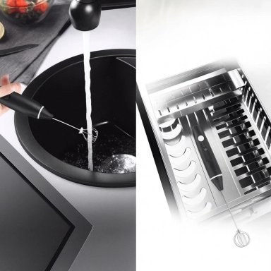 BATIDORA 2024 MINI BATIDOR REVOLVEDOR CAFÉ ESPUMA LECHE RECARGABLE USB - 6