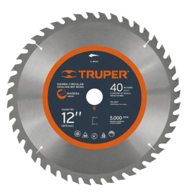 SIERRA CIRCULAR TRUPER P/MADERA 12 X 40 DTS. PROFESIONAL - 3