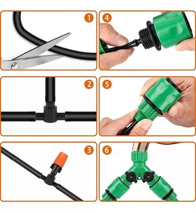 KIT RIEGO SISTEMA AUTOMÁTICO GOTEO 40M 158PCS - 2