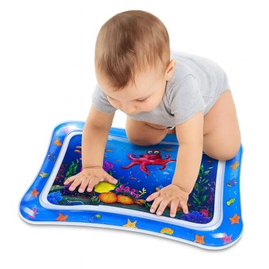 ALFOMBRA AGUA SENSORIAL BEBÉS INFLABLE AZUL - 1