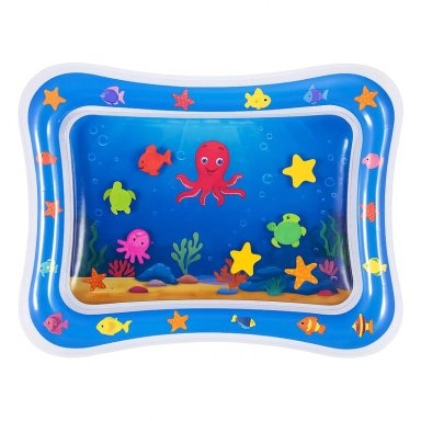ALFOMBRA AGUA SENSORIAL BEBÉS INFLABLE AZUL - 2