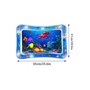 ALFOMBRA AGUA SENSORIAL BEBÉS INFLABLE AZUL - 3