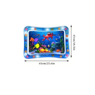 ALFOMBRA AGUA SENSORIAL BEBÉS INFLABLE AZUL - 4