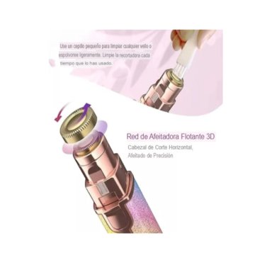 DEPILADORA REMOVEDOR DE VELLO FACIAL CEJA 2 EN 1 RECARGABLE - 8