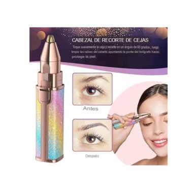 DEPILADORA REMOVEDOR DE VELLO FACIAL CEJA 2 EN 1 RECARGABLE - 9