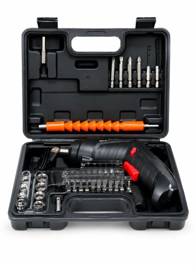 TALADRO DESTORNILLADOR INALAMBRICO RECARGABLE + ACCESORIOS - 2