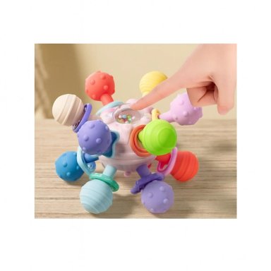 JUGUETE PELOTA SENSORIAL PARA BEBE  0 A 12M MONTESSORI 4 EN 1 - 3
