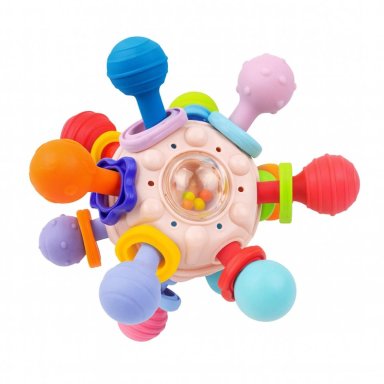 JUGUETE PELOTA SENSORIAL PARA BEBE  0 A 12M MONTESSORI 4 EN 1 - 4